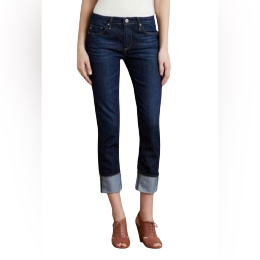 Adriano Goldschmied The Stevie Cuff Slim Straight Cuffed Blue Jeans Size 27